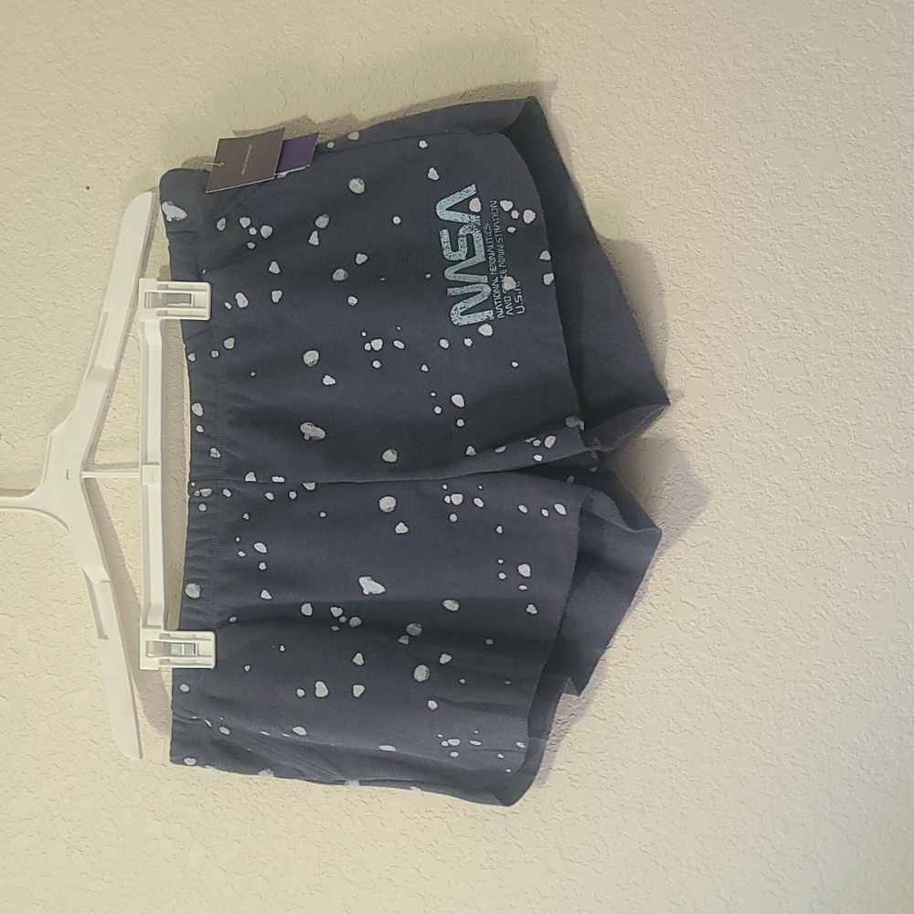 Women's NASA Graphic Splatter Jogger Shorts - Gray Size XL - NWT